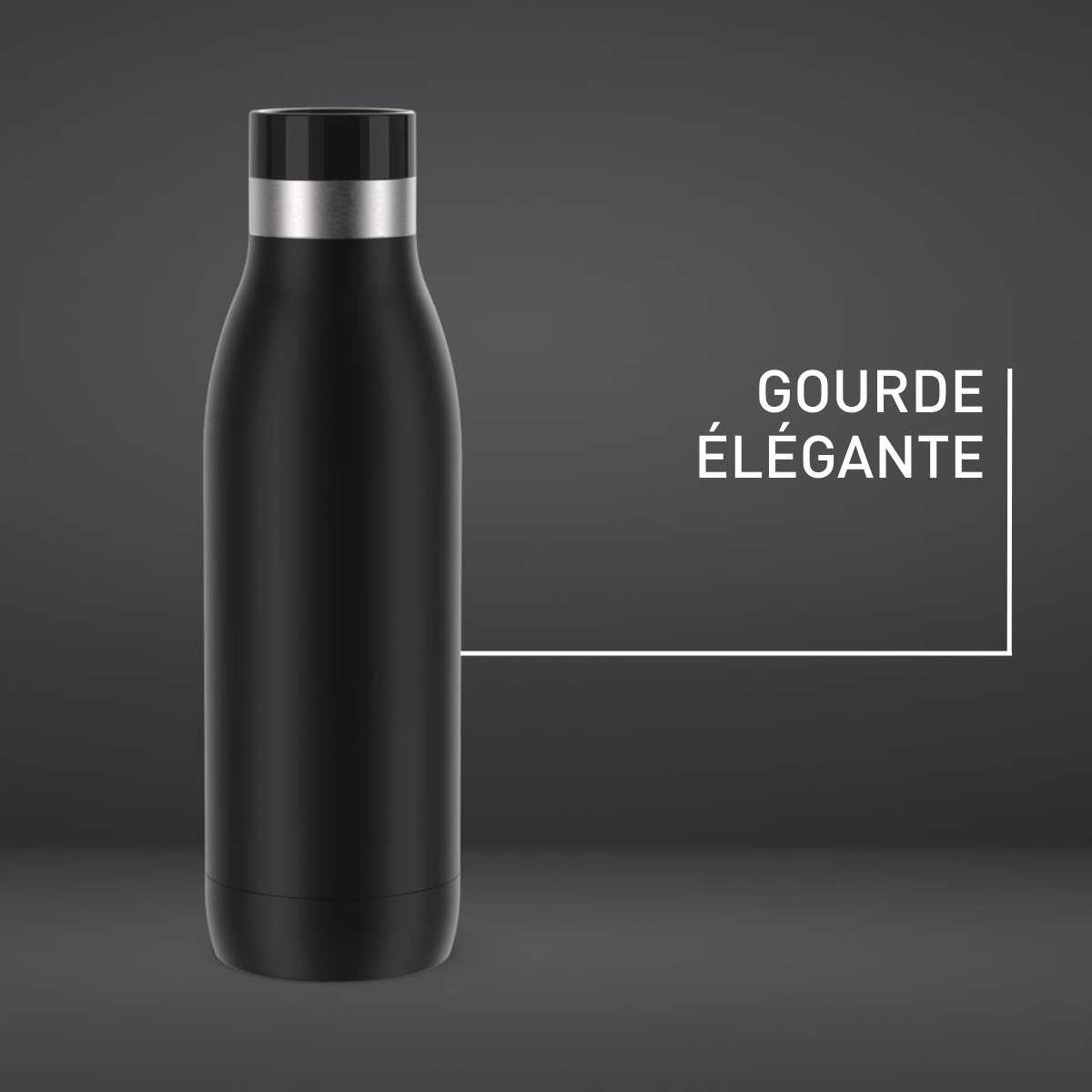 BLUDROP Gourde 0.5 L Noir