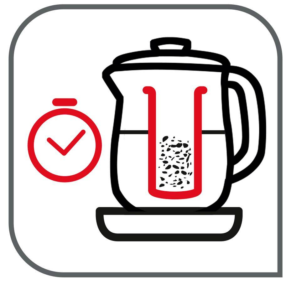 Tastea, Théière électrique en verre, 1.5 L, 8 réglages, Contrôle de la température