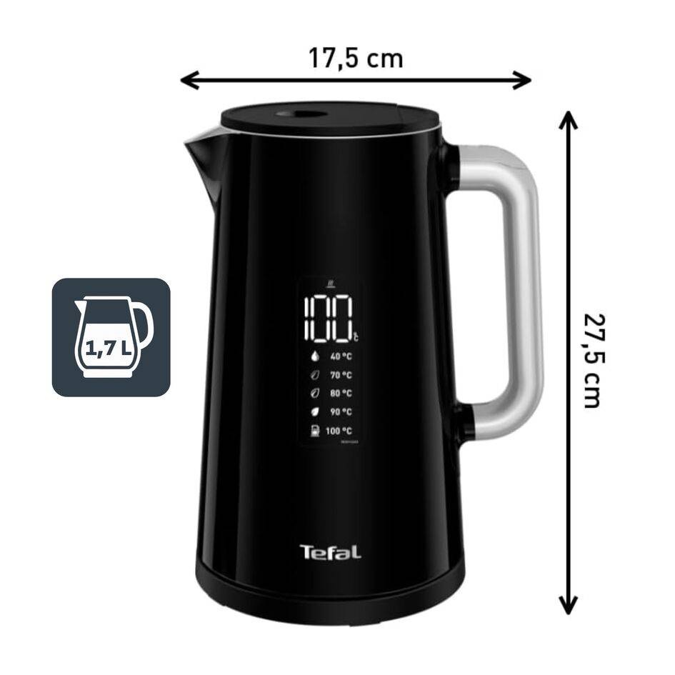 Smart'n Light, Bouilloire électrique, 1.7 L, 5 températures, Maintien au chaud