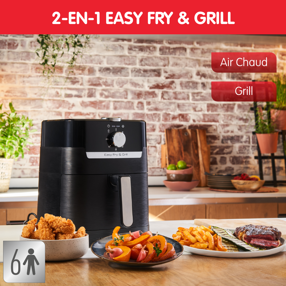 Easy Fry & Grill, Air fryer mono tiroir, 4,6L, Jusqu'à 6 personnes
