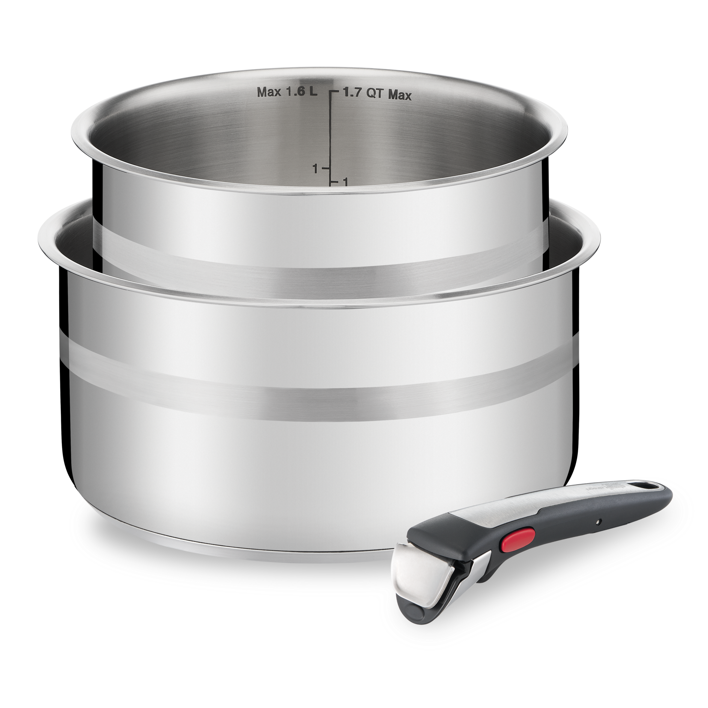 Ingenio Jamie Oliver Set 3 pcs Casseroles 16/18 cm + 1 Poignée -Induction