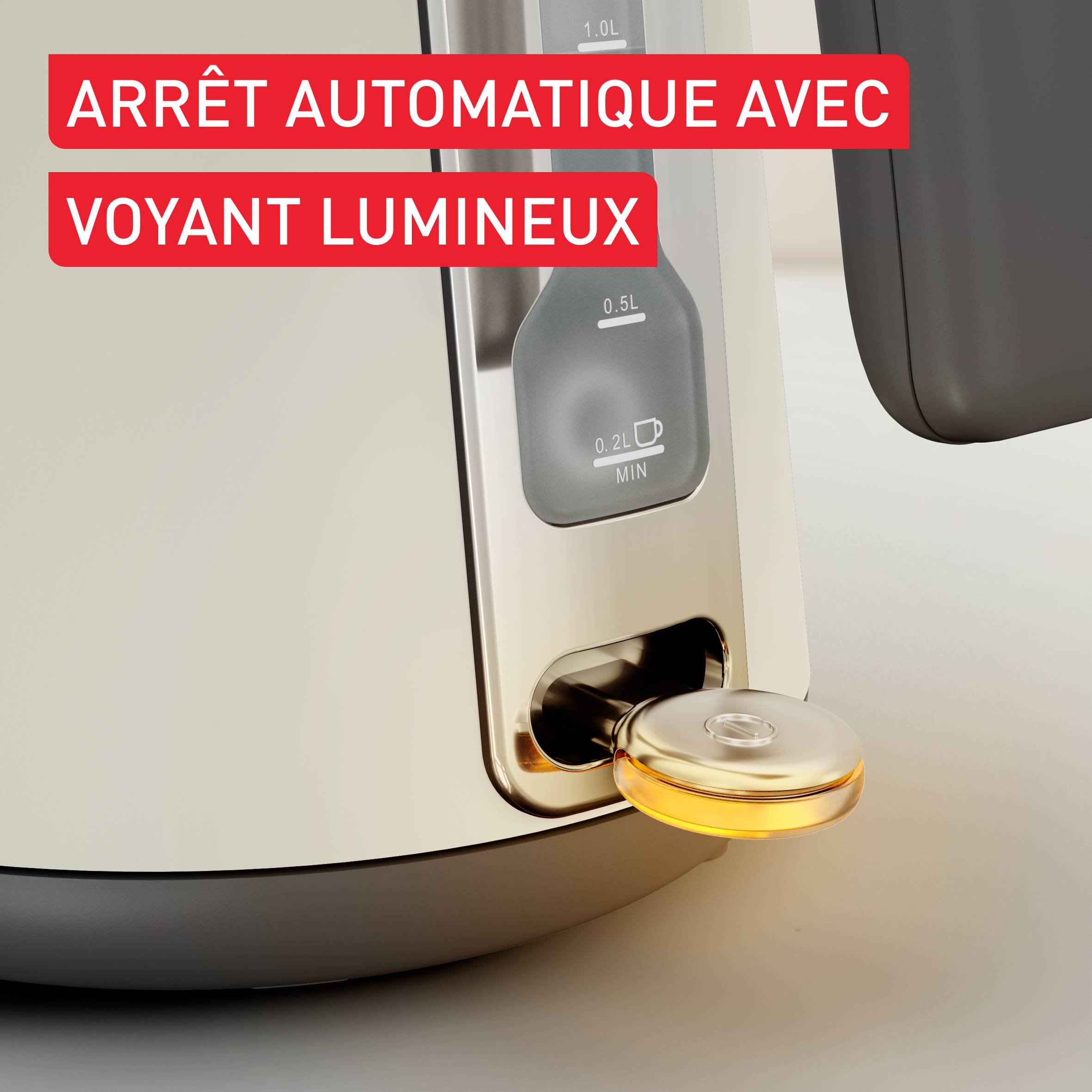 Collection, Bouilloire en inox, Arrêt automatique avec voyant lumineux, Indicateur 1 tasse
