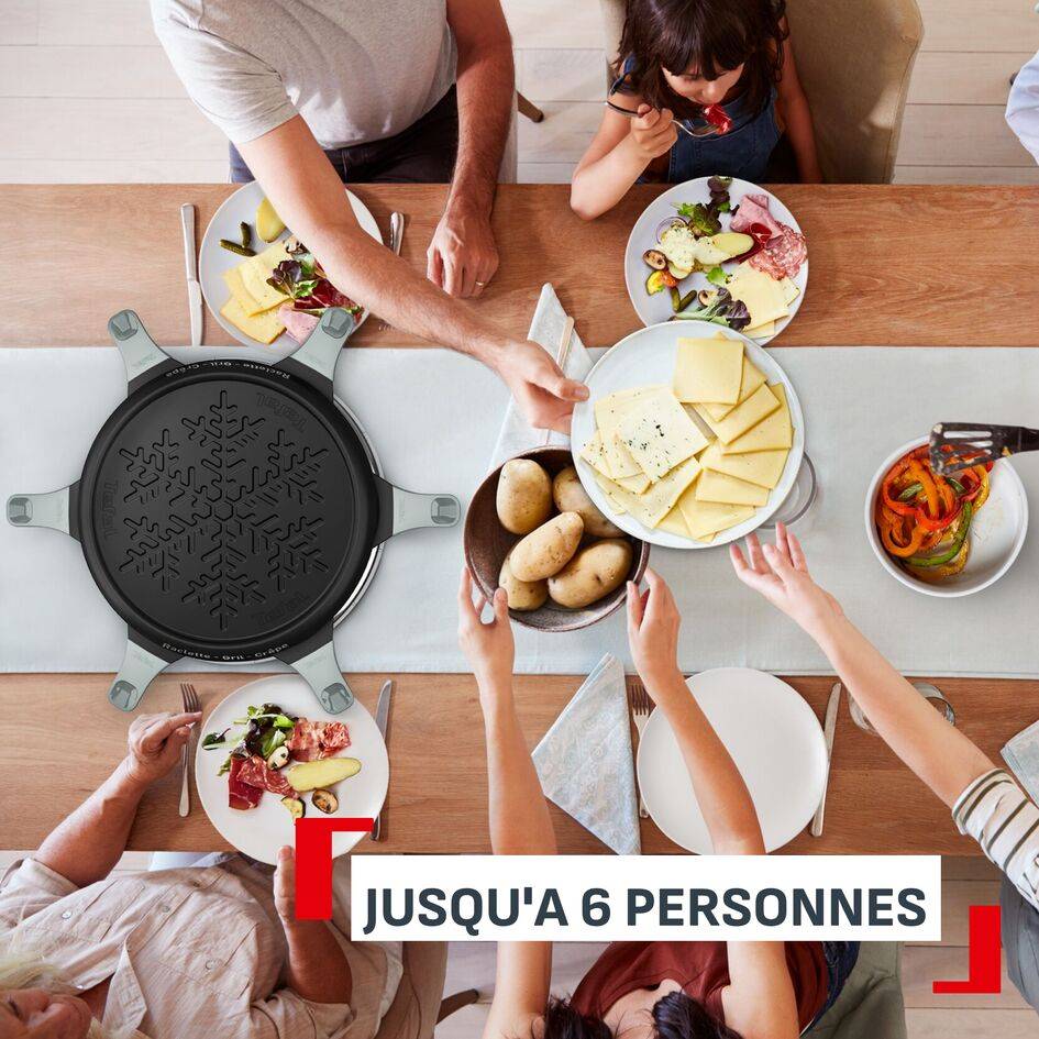 Celebration, Appareil à raclette, 6 personnes, grill et crêpes, Edition 70 ans Tefal