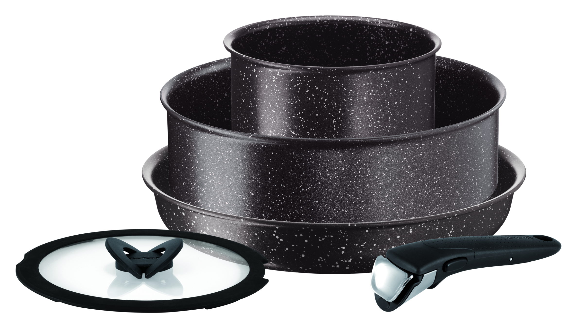 INGENIO EXTREME Marron Effet pierre Batterie de cuisine 5 pièces