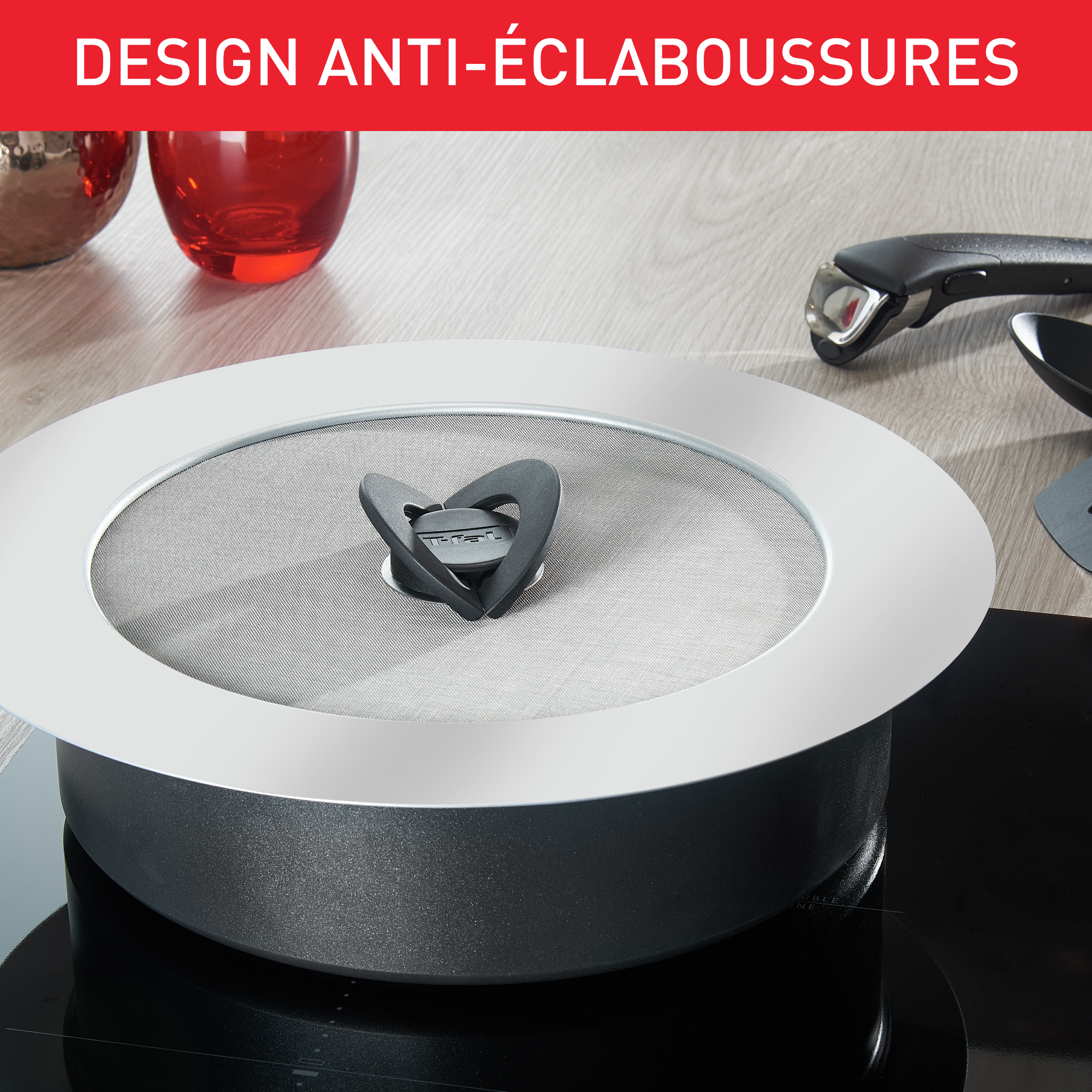 INGENIO couvercle anti-projection inox 24-30cm