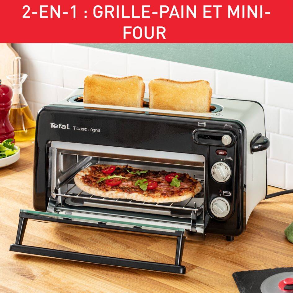 Toast'n grill, Grille-pain four, 6 niveaux de dorage, Température 210°C