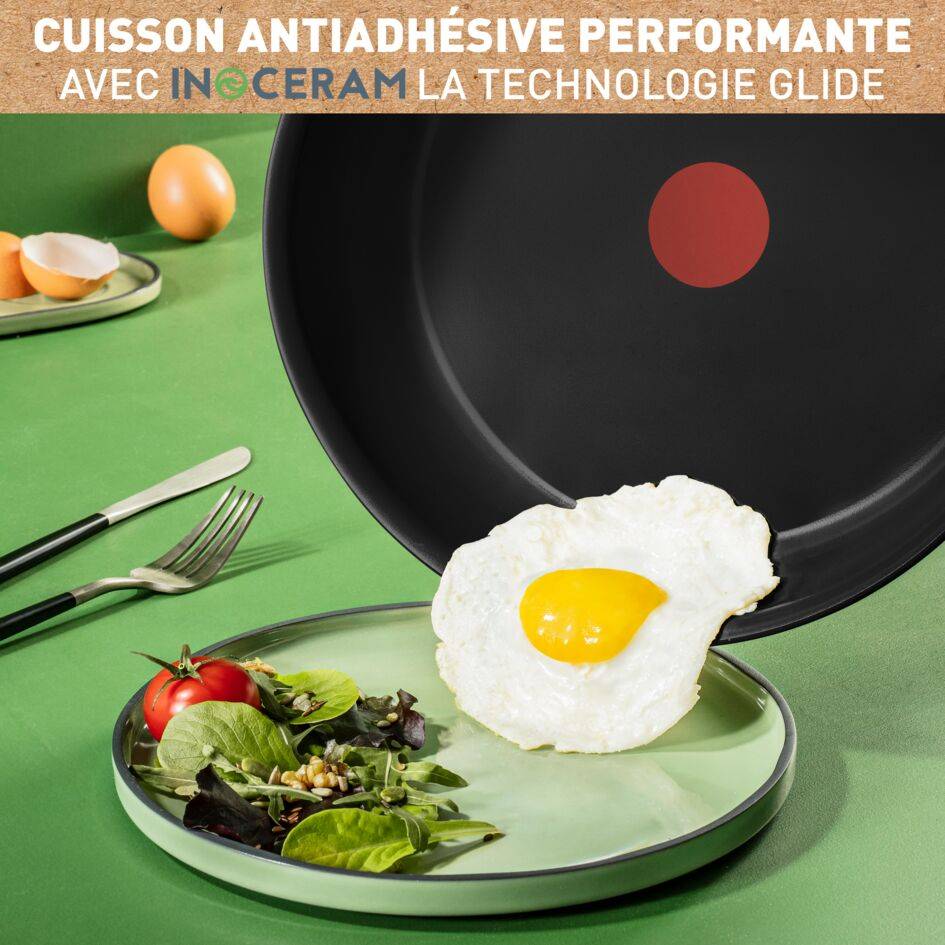 Renew Black On, Lot de poêles, Céramique, Induction, 24/28cm