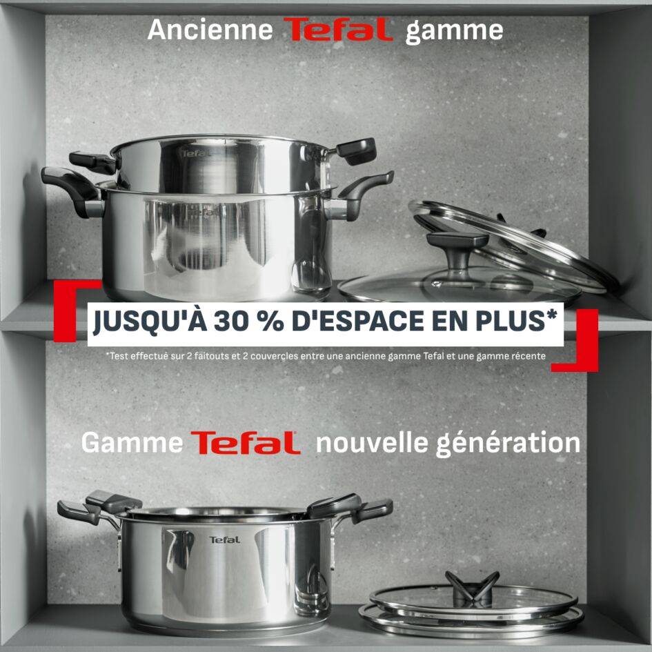Emotion+, Batterie de cuisine 11 pièces, Acier inoxydable, Garantie de 10 ans, Induction
