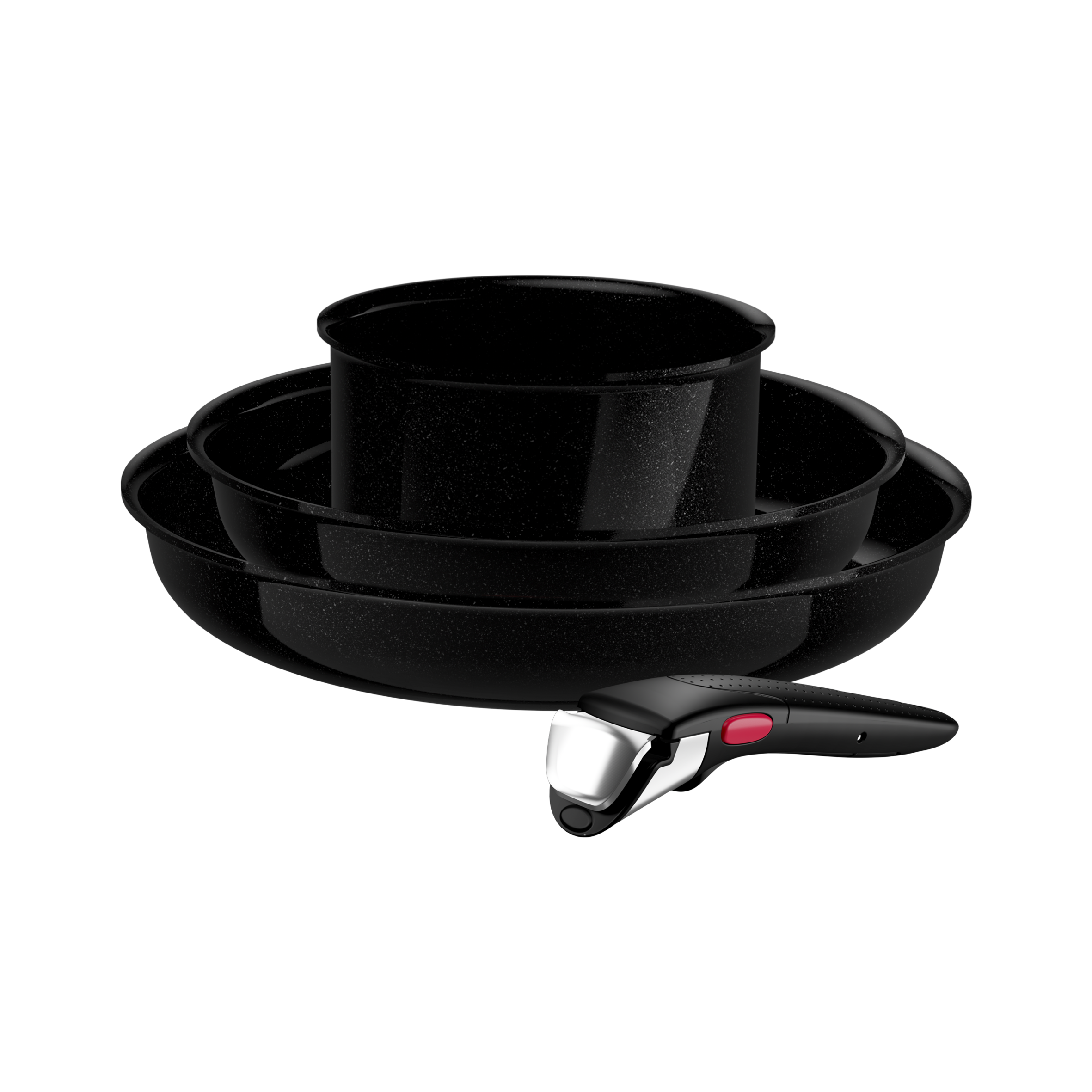 Ingenio Excellence Ceramic, Batterie de cuisine 4&nbsp;pièces, Empilable, Revêtement céramique