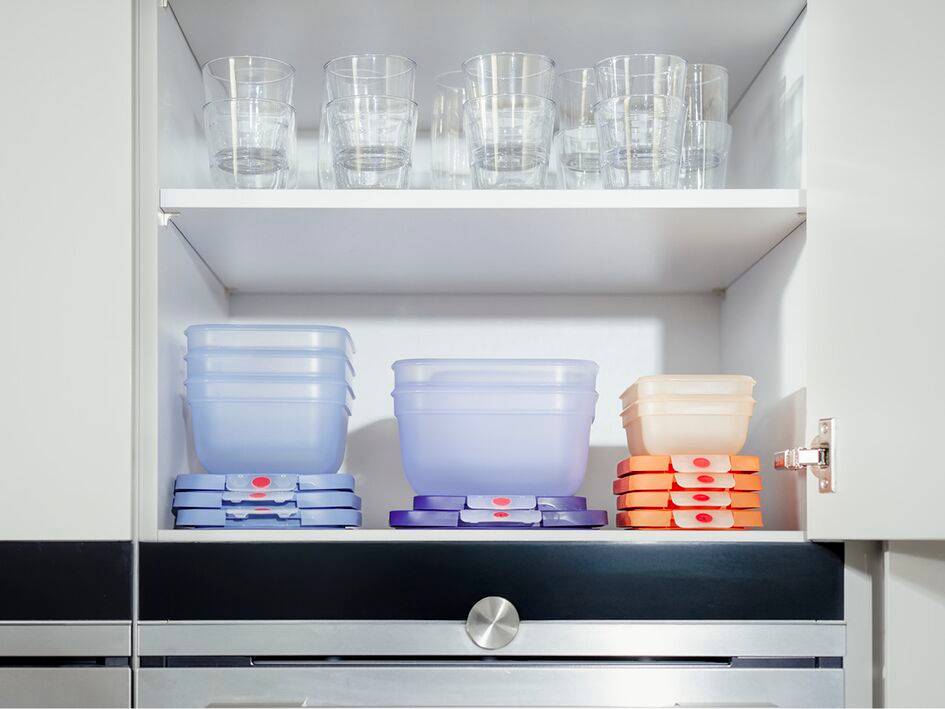 ONECLICK, Set 3 boîtes, 0,5L, Bleu