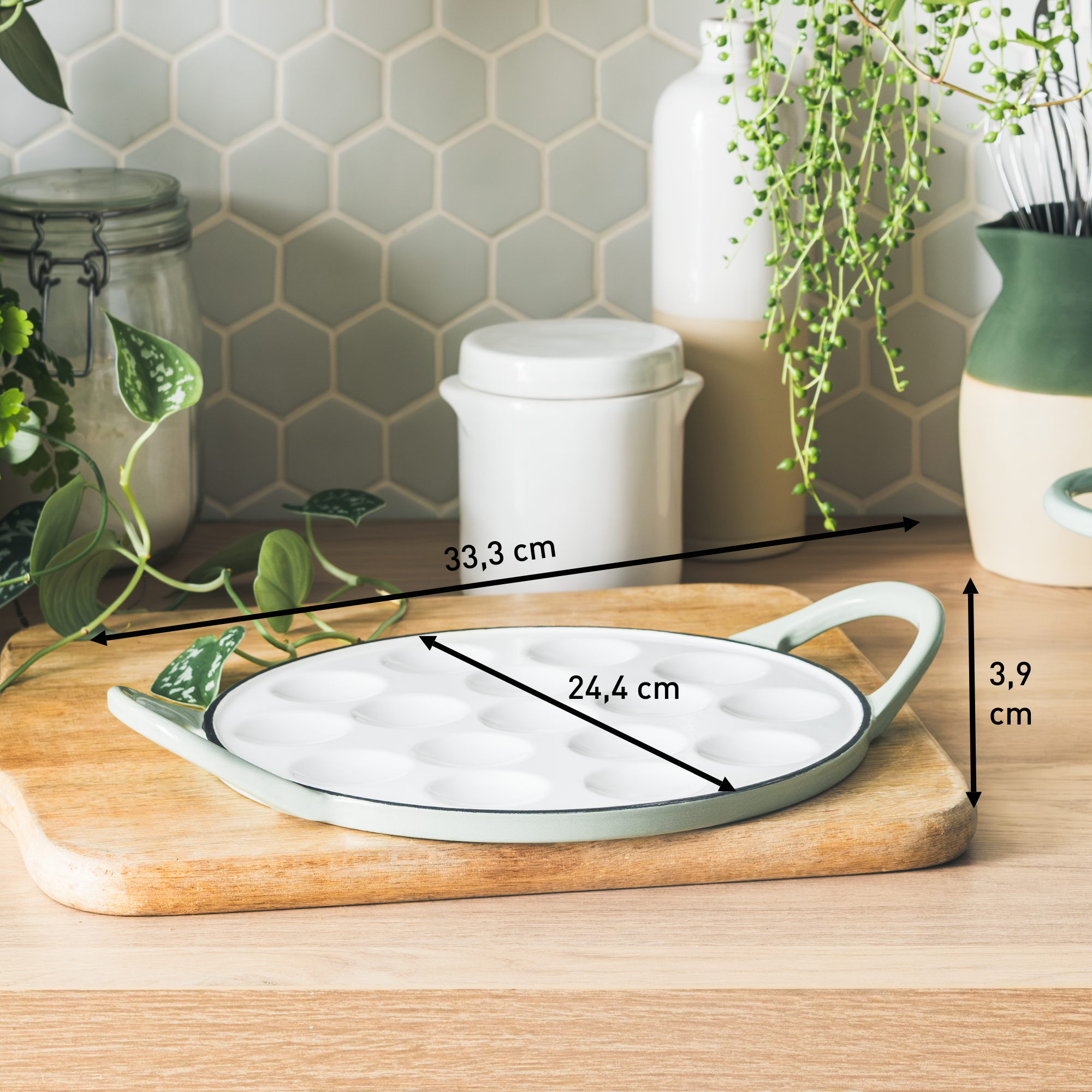 Poffertjespan, Poêle à pancake, 16 empreintes, Poignées robustes