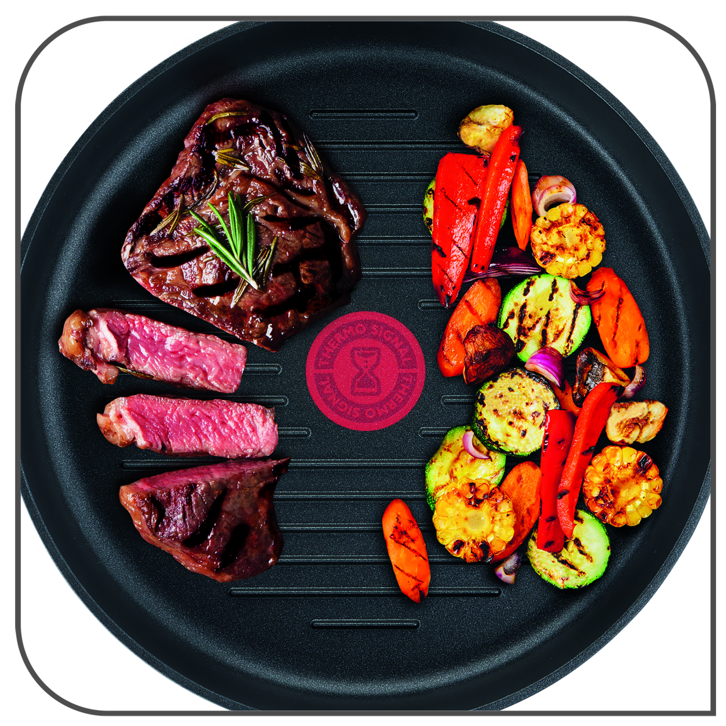Ingenio Eco Resist, Antiadhésif, Poêle grill 26 cm, Induction