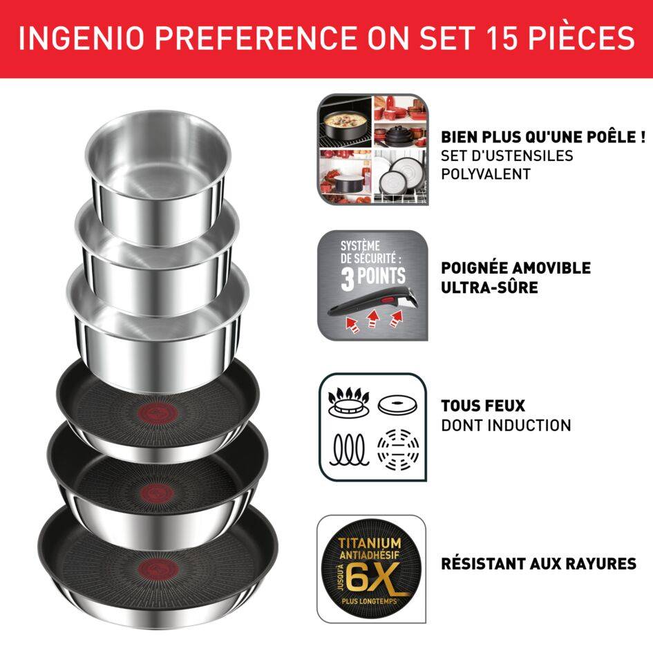 Ingenio Preference On Batterie de 15 pièces