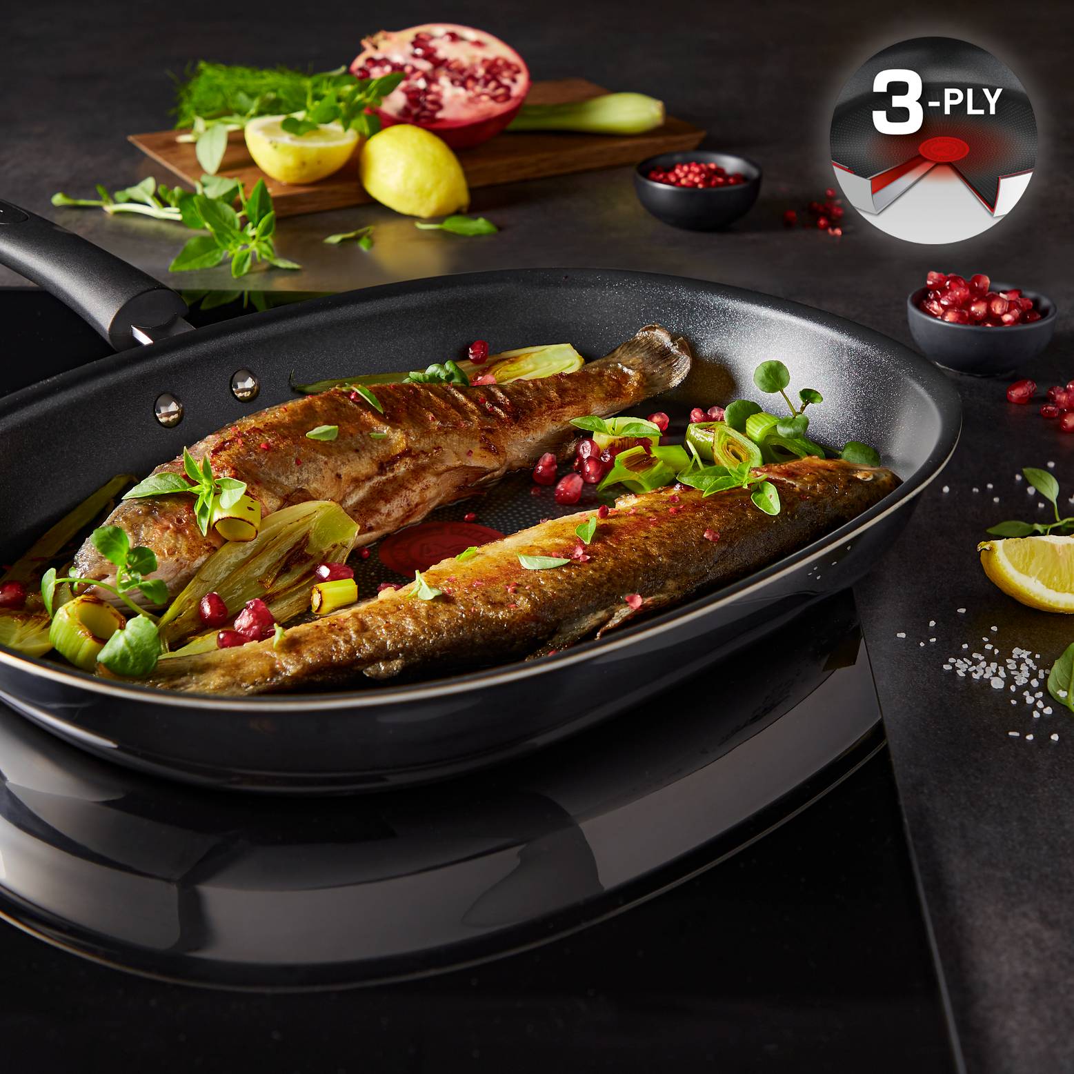 Emotion poêle à poisson 36x26cm