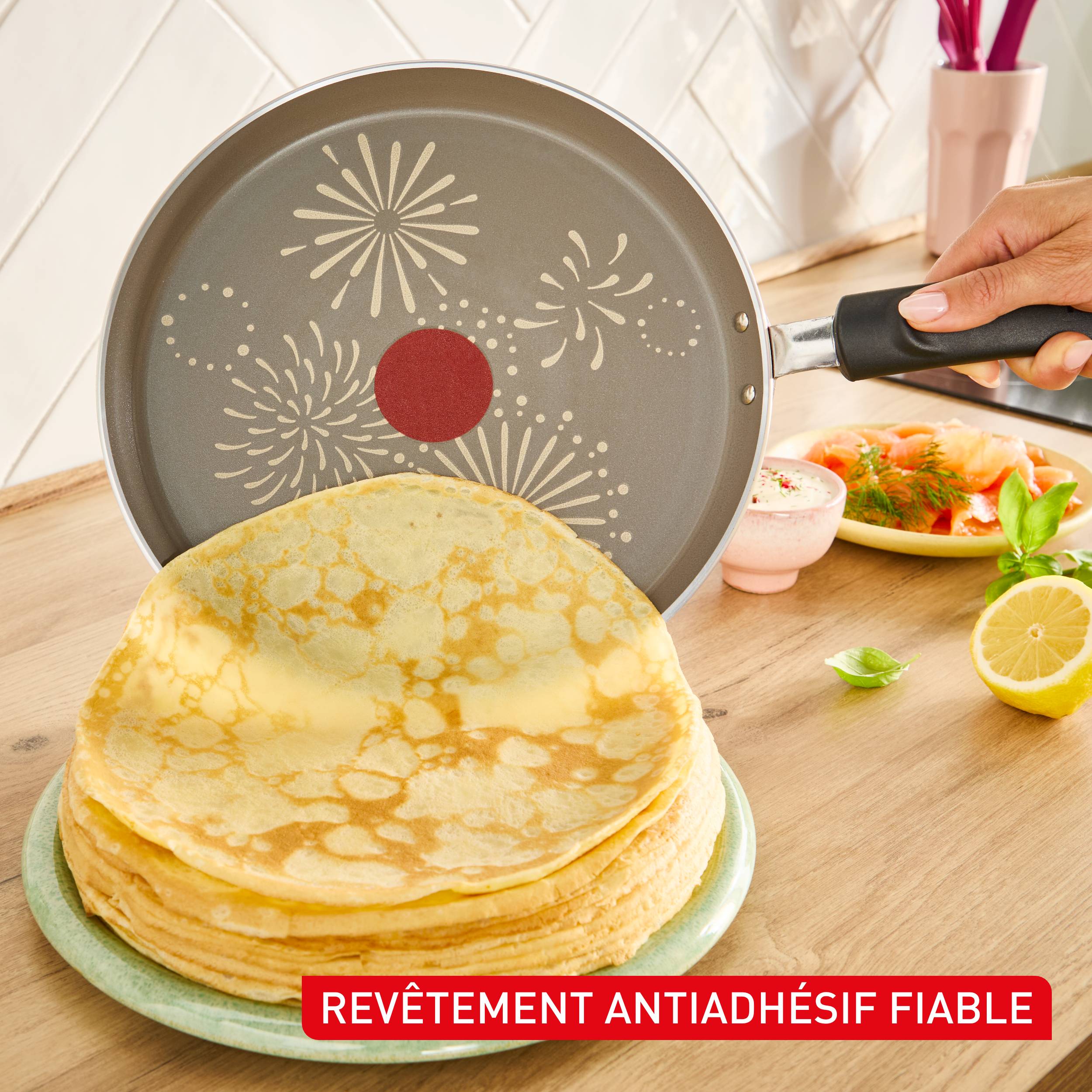Chandeleur&nbsp;2026, Poêle à crêpes 28&nbsp;cm, Décoration spéciale, Revêtement antiadhésif
