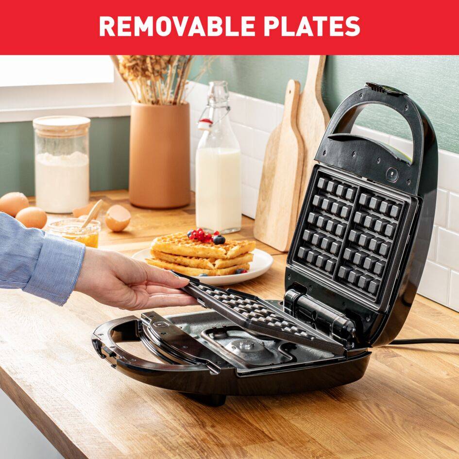 Snack Time Colormania, Appareil à gaufres et croque-monsieur, 2 jeux de plaque inclus