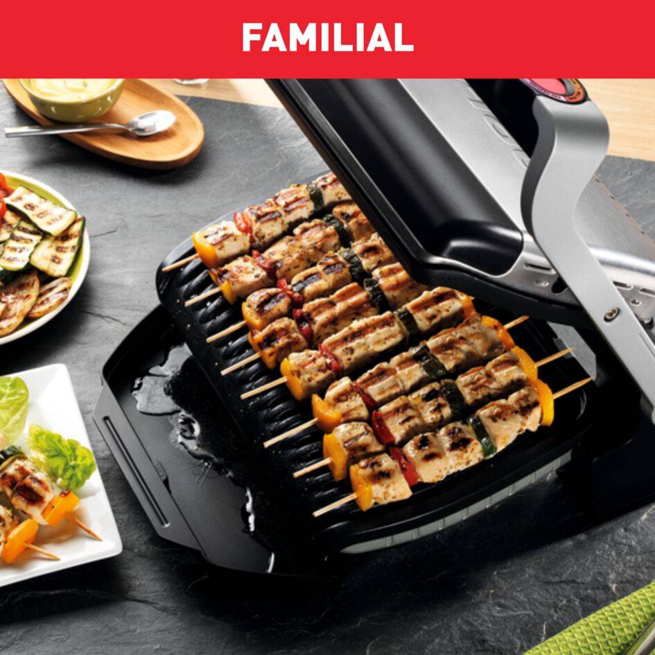 Optigrill+, grill intelligent, 6 programmes, mode manuel, 4 personnes