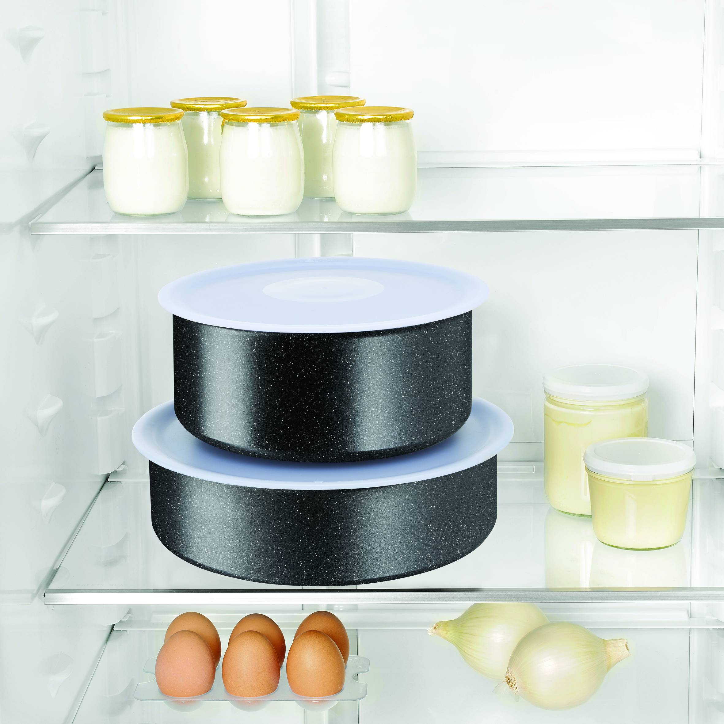 Ingenio Black Stone, Antiadhésif, Batterie de cuisine 10 p, Induction