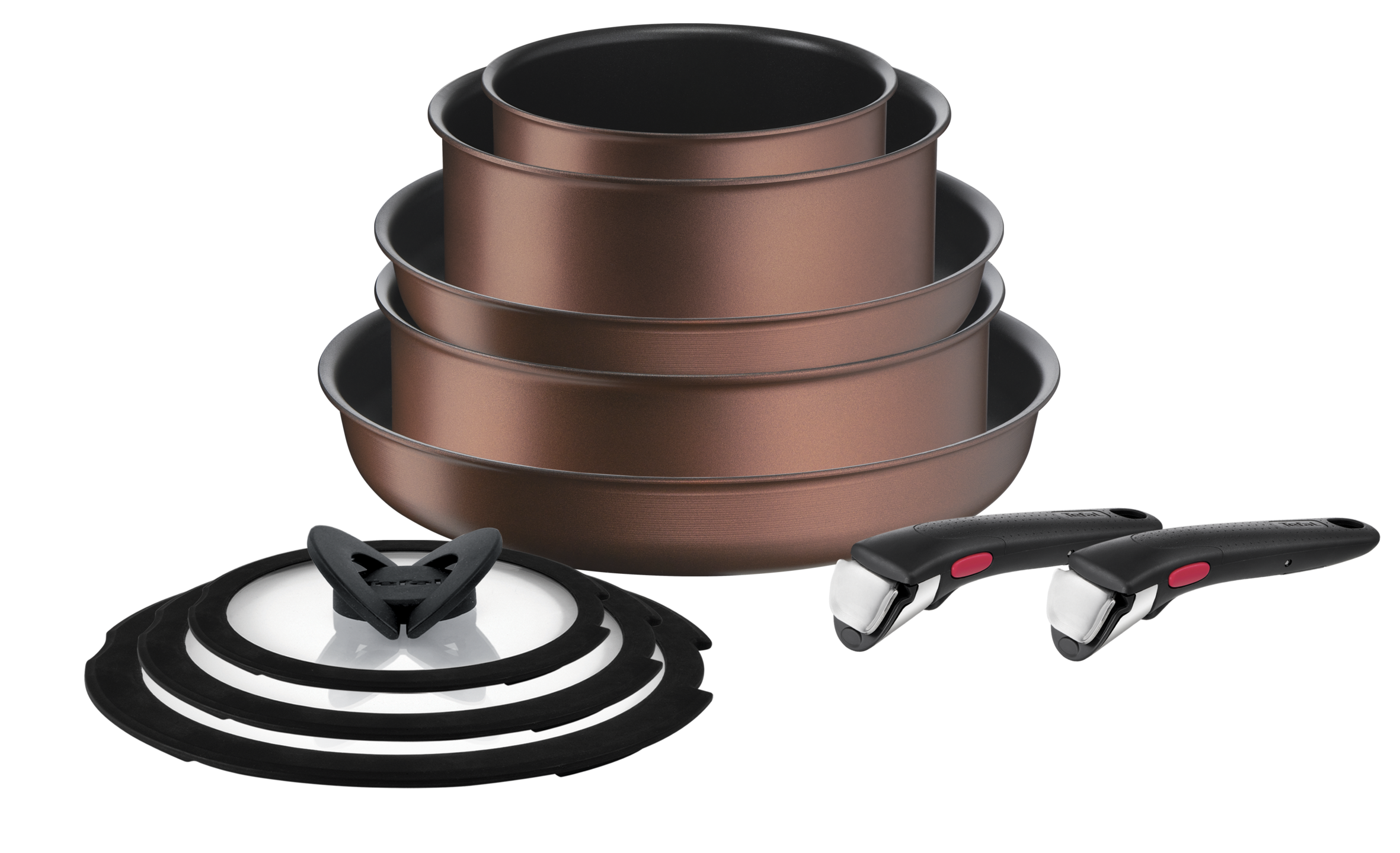 Ingenio Ressource, Batterie de cuisine 10pcs, Antiadhésif, Induction