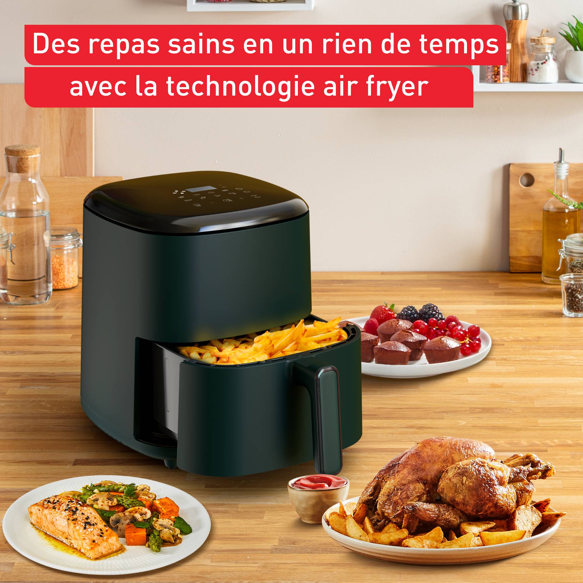 Easy Fry Max, Air fryer mono tiroir, 5L, Jusqu'à 6 personnes