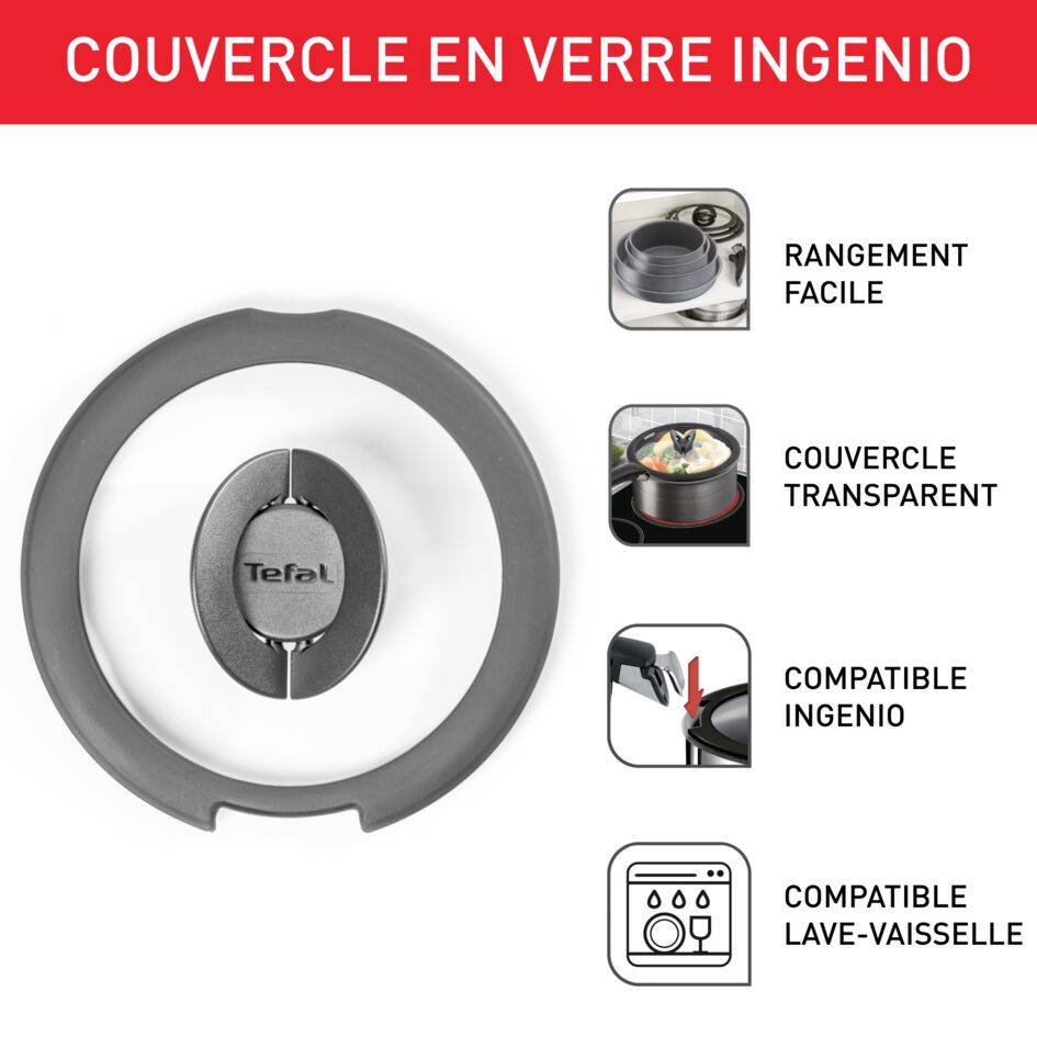 Ingenio Couvercle en verre 28 cm