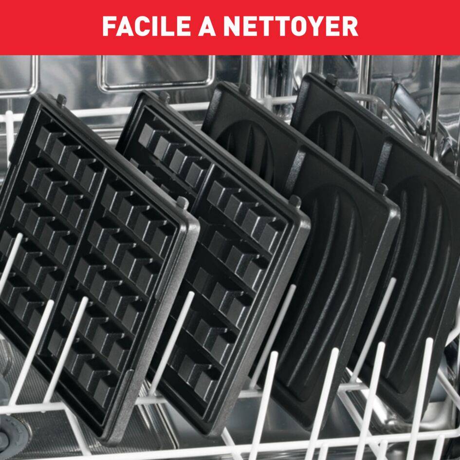 Snack Time Colormania, Appareil à gaufres et croque-monsieur, 2 jeux de plaque inclus