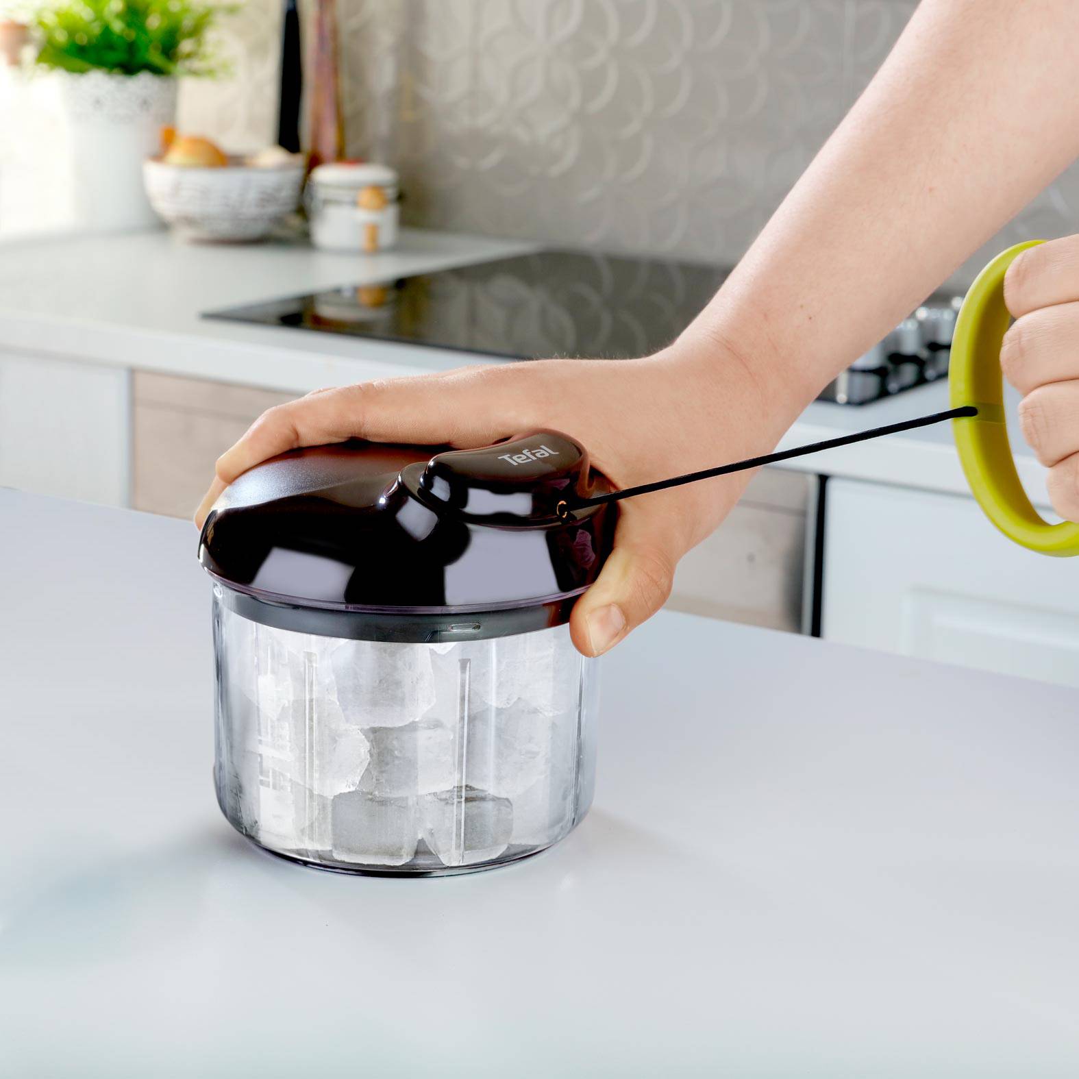 Hachoir manuel 5 secondes kit hachoir 900ml + lame glace pilee