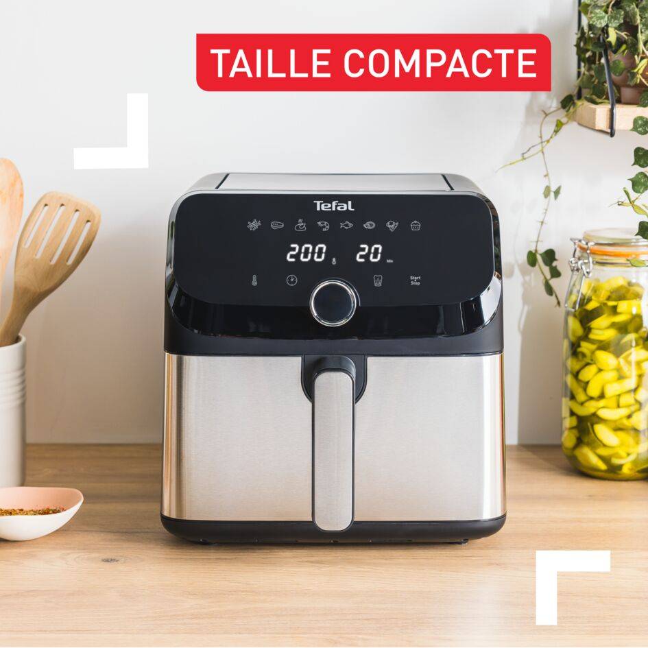 Easy Fry Mega Tefal, friteuse sans huile, air fryer très grande capacité de 7.5 L, 8 programmes prédéfinis