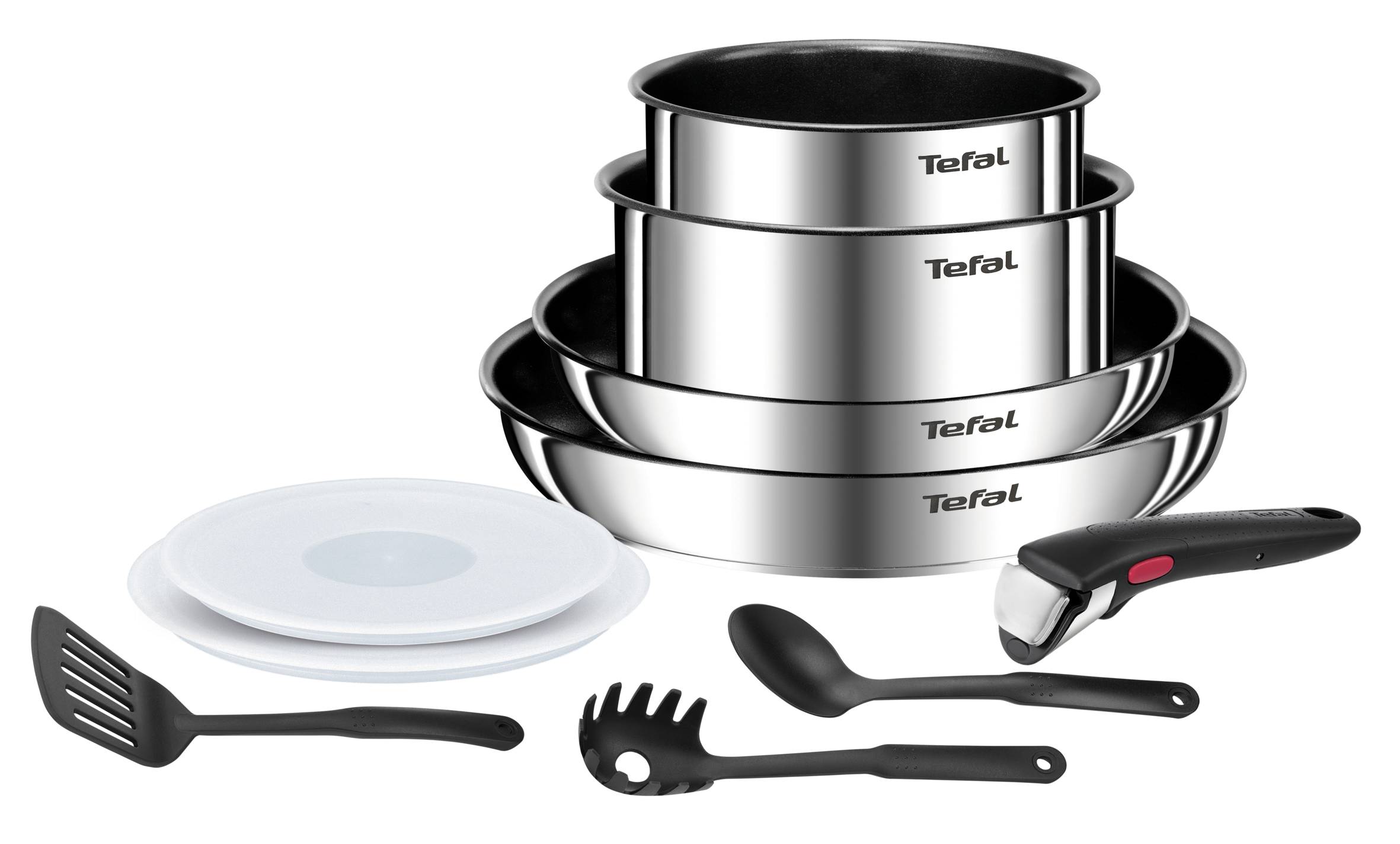 Ingenio Emotion, Inox + antiadhésif, Batterie de cuisine 10 p, Induction