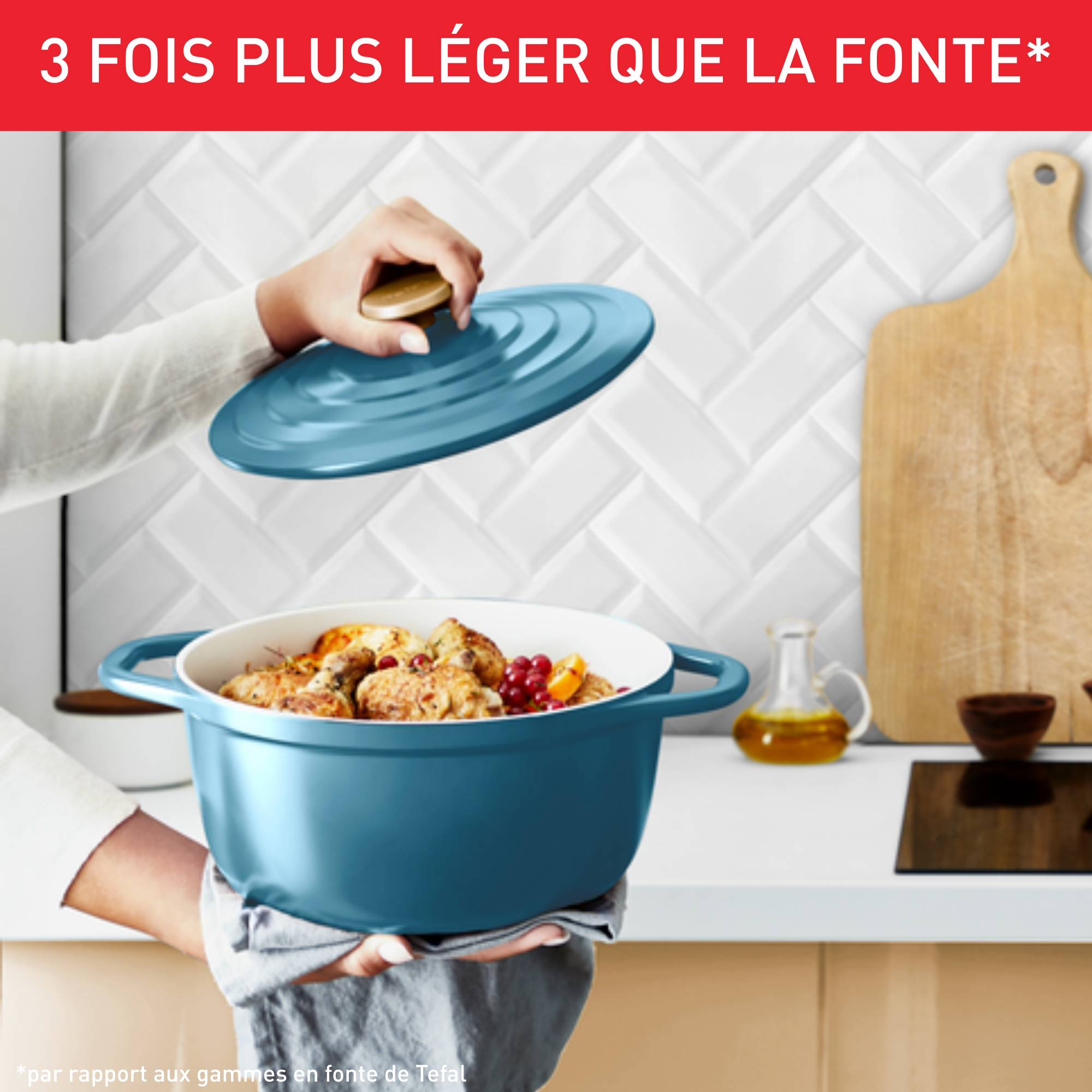 AIR SOFT LIGHT, Cocotte légère 24 cm, Facile à nettoyer