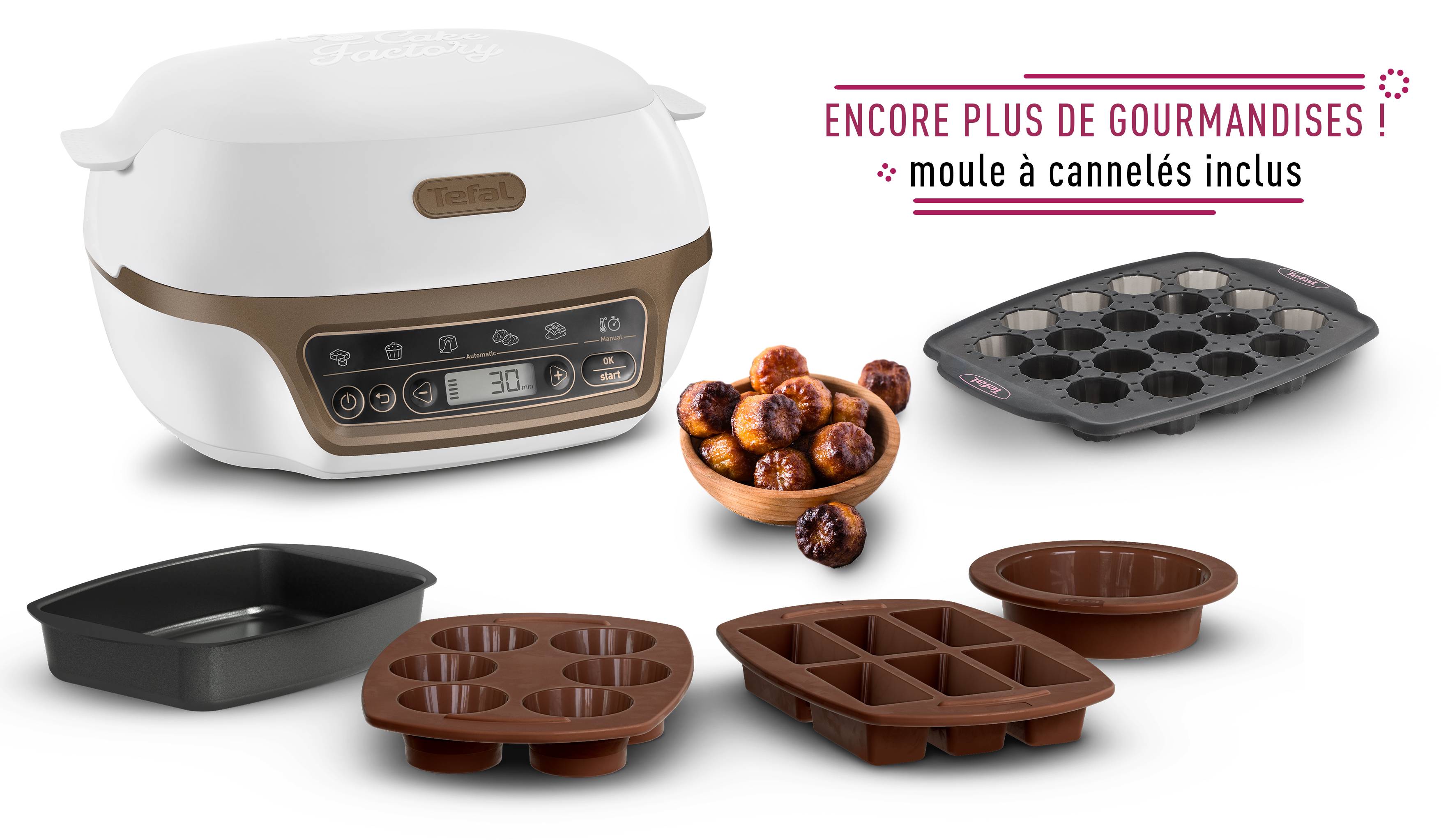 CAKE FACTORY+ Mini moule à canneles inclus