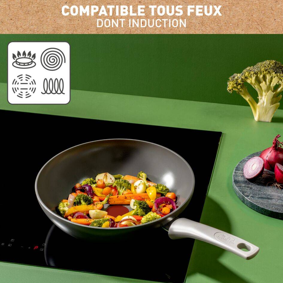 Renew On, Céramique antiadhésive, Poêles 20/24/28 cm, Induction