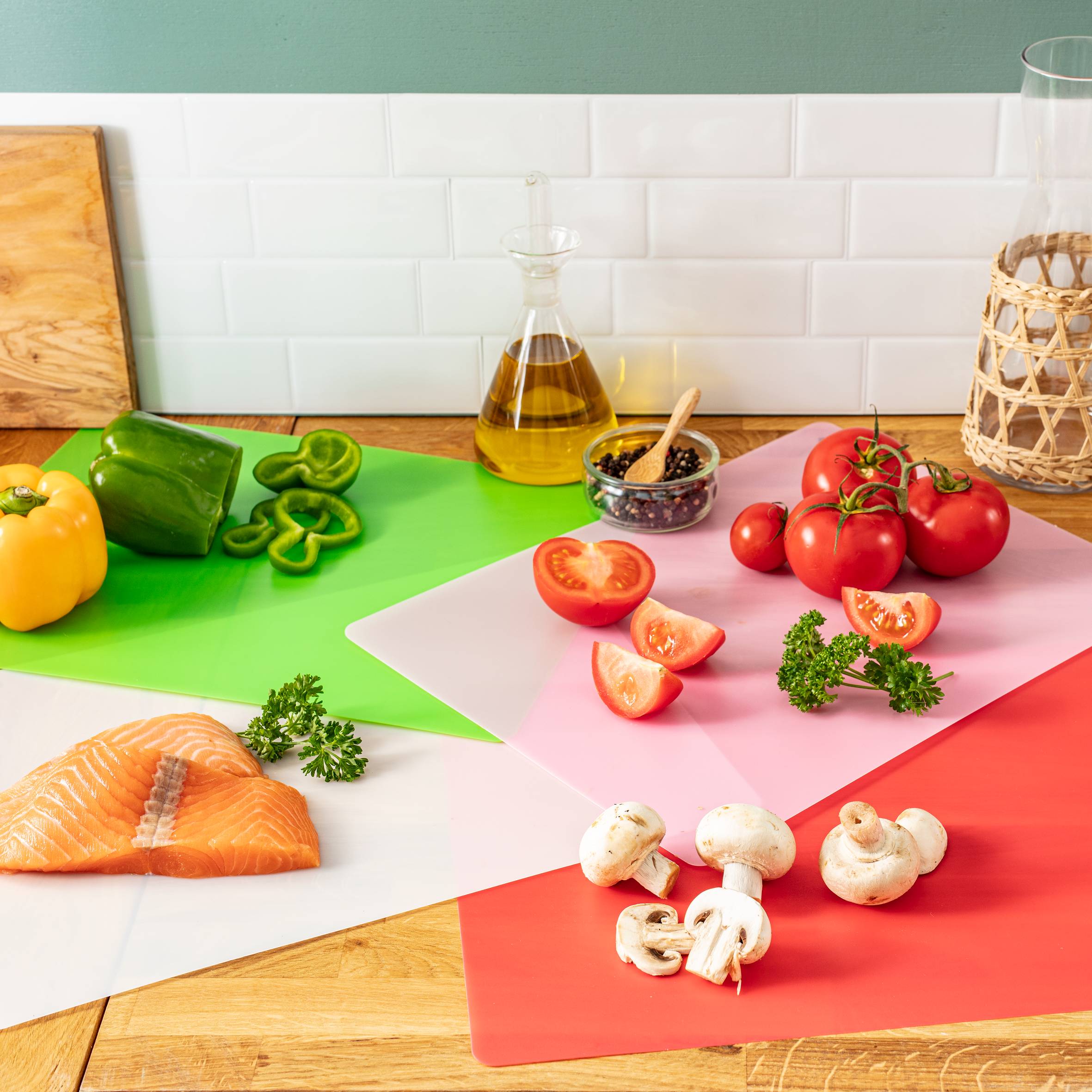 Fresh kitchen accessoires 4 planches à découper flexibles 38x29cm 