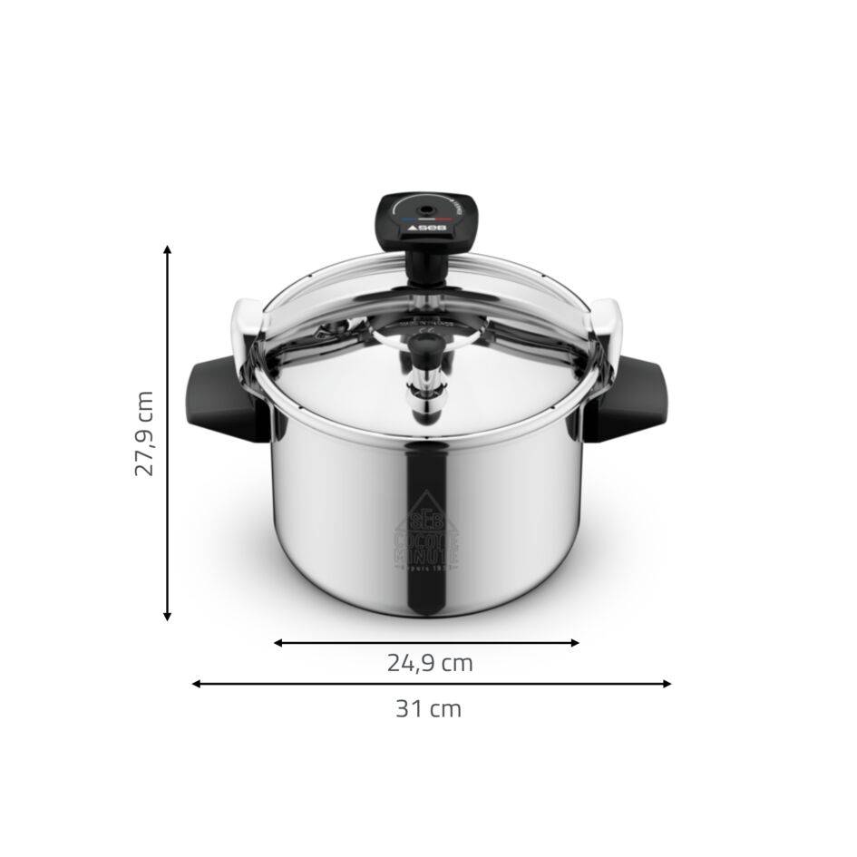 AUTHENTIQUE Eco Cocotte-Minute® 6 L, Induction, Cuisson rapide, Cuisine saine, Fabriqué en France