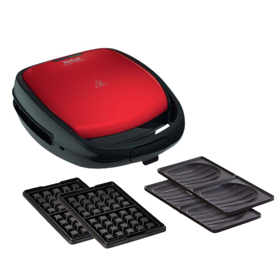 Snack Time Colormania, Appareil à gaufres et croque-monsieur, 2 jeux de plaque inclus