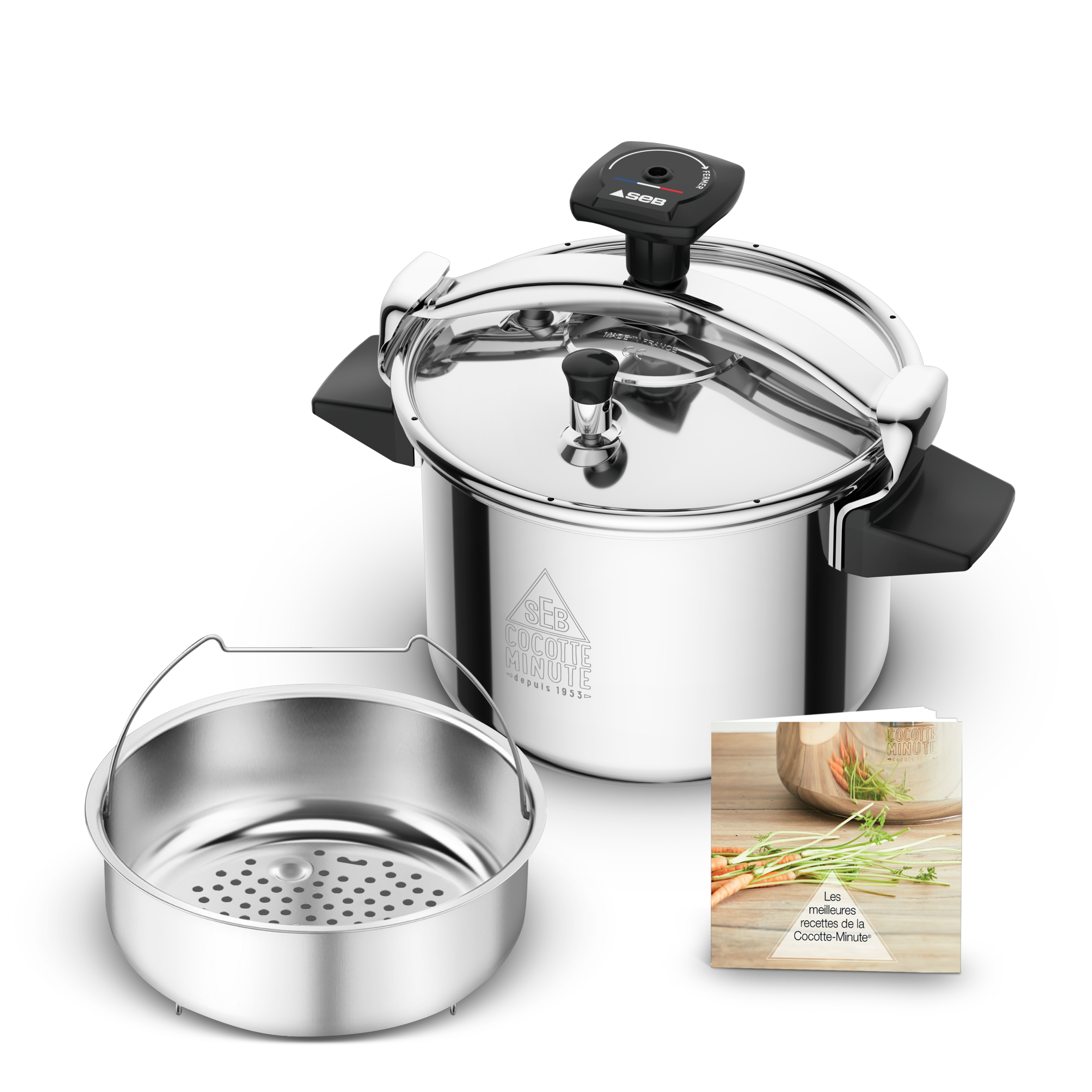 AUTHENTIQUE Eco Cocotte-Minute® 6 L, Induction, Cuisson rapide, Cuisine saine, Fabriqué en France