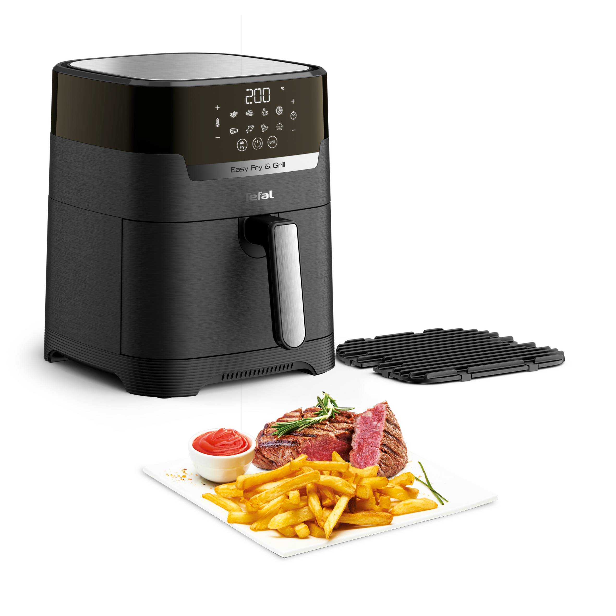 Easy Fry & Grill 2-en-1, Air fryer mono tiroir, 4.6L, Jusqu'à 6 personnes