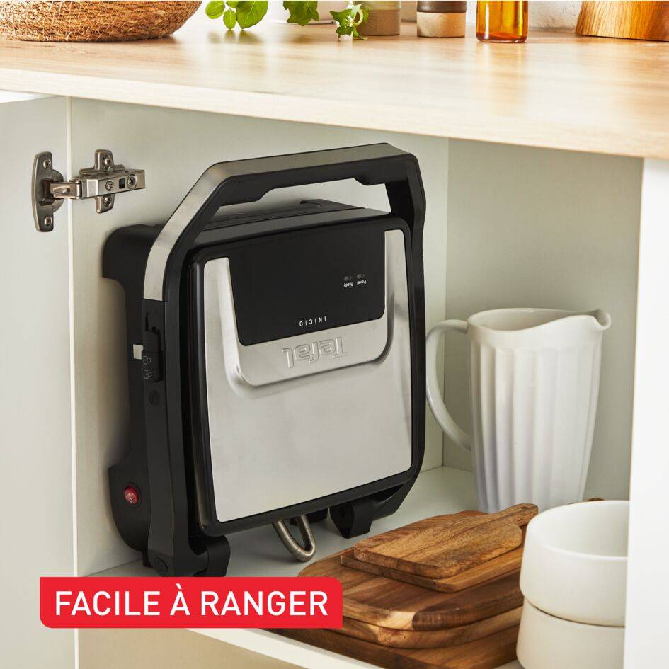 Appareil à panini et gril Inicio, Chauffe rapide 2&nbsp;000&nbsp;W, Plaques de cuisson antiadhésives