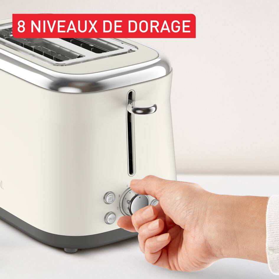 Collection, Inox, Grille-pain électrique, 2 fentes, 8 niveaux de dorage