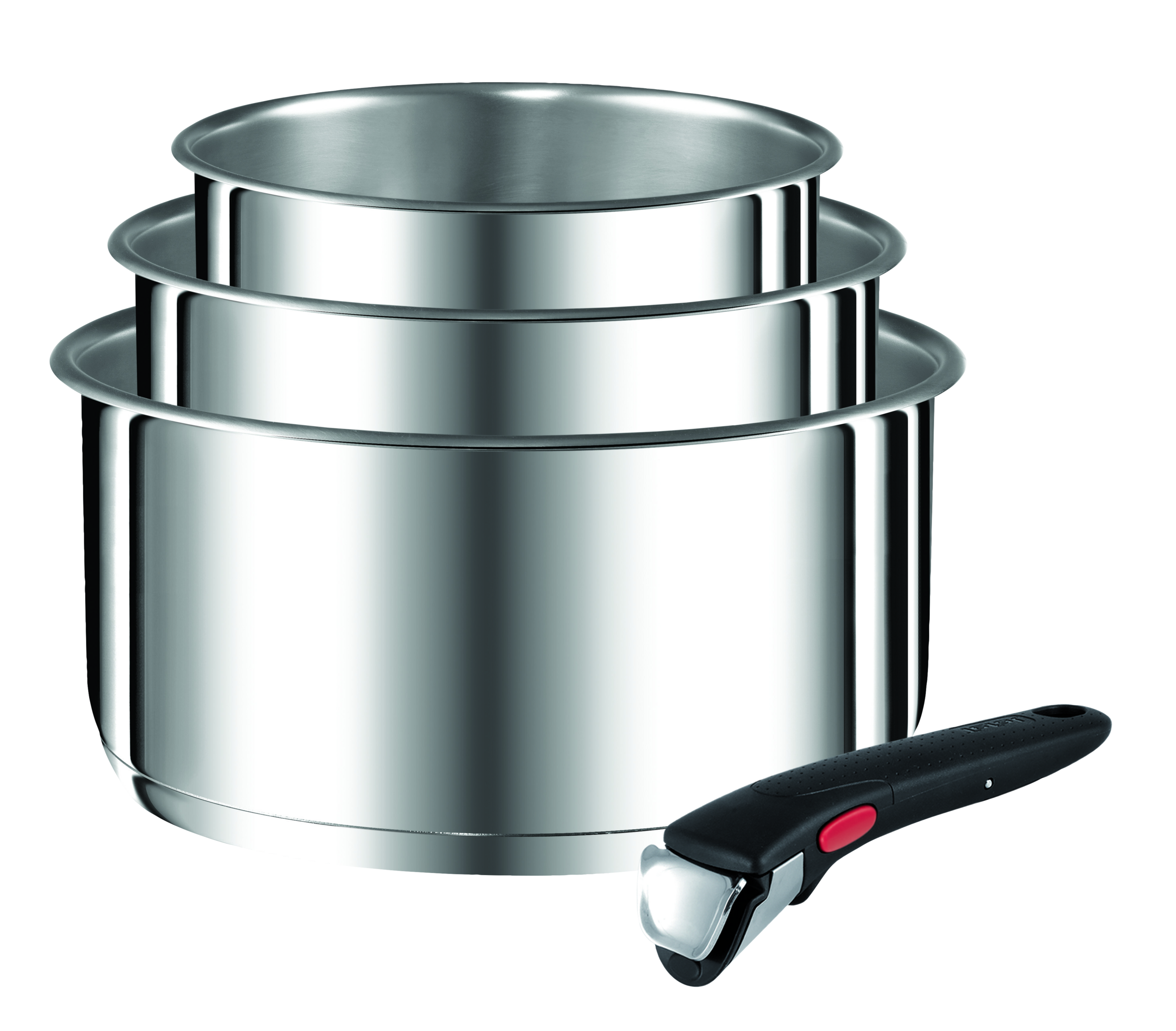 INGENIO PREFERENCE Set 3 cass non revêtues + poignée amovible INOX INDUCTION 