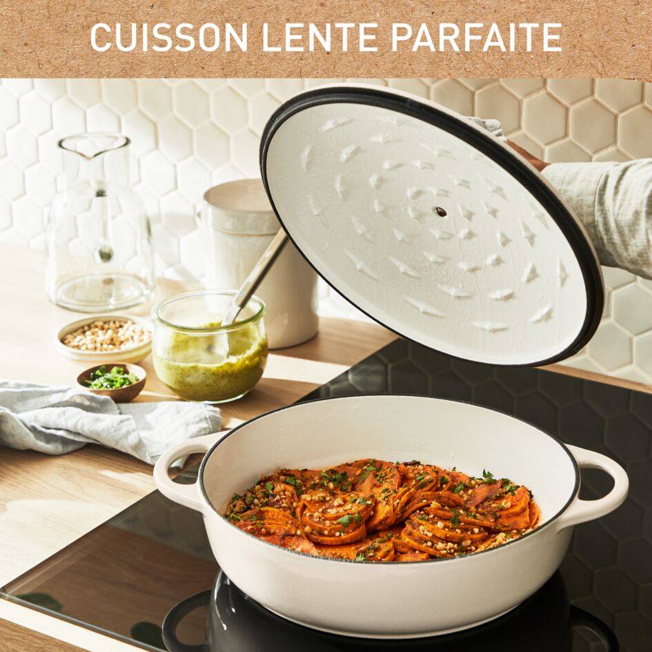 Lov, Sauteuse en fonte, Induction, Four, 28cm, Beige