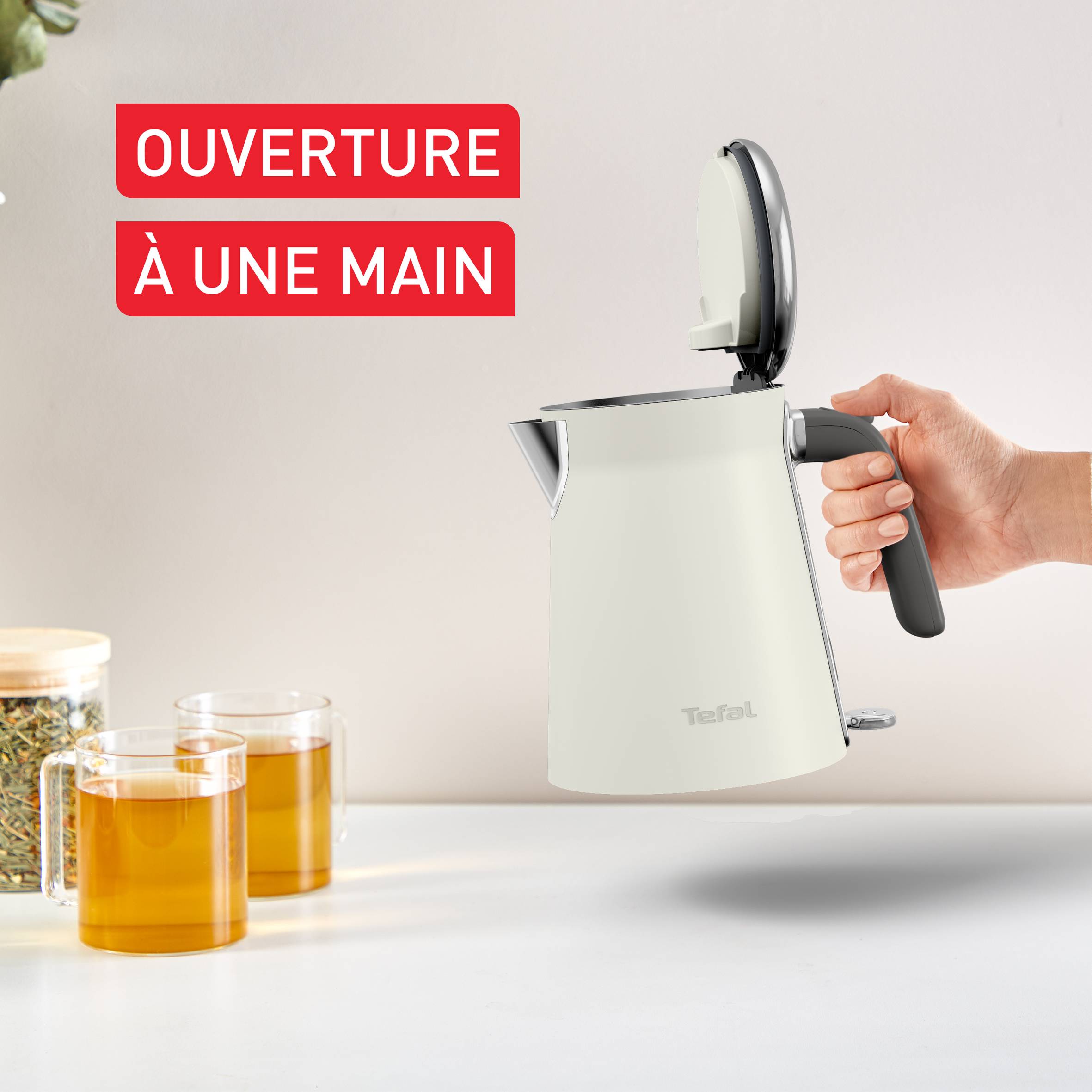 Collection, Bouilloire en inox, Arrêt automatique avec voyant lumineux, Indicateur 1 tasse