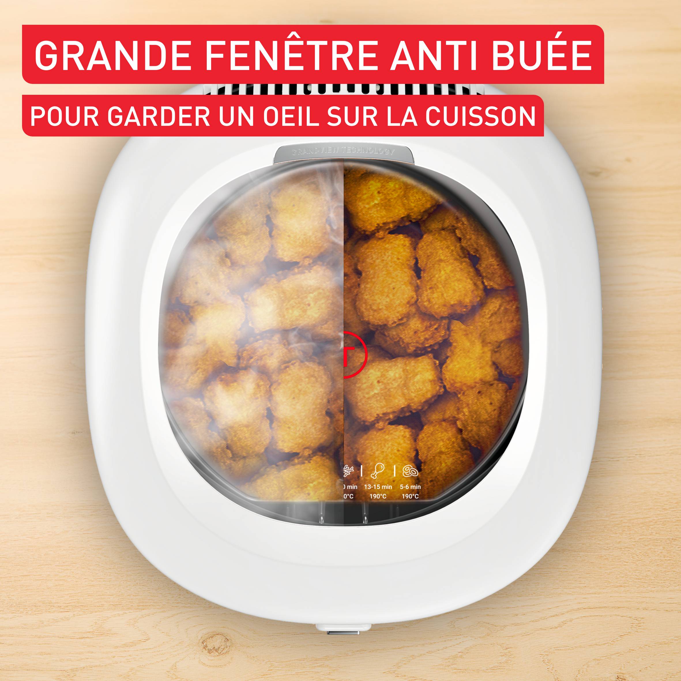 Filtra Vision, Friteuse, Fenêtre de visualisation très large pour garder un oeil sur la cuisson