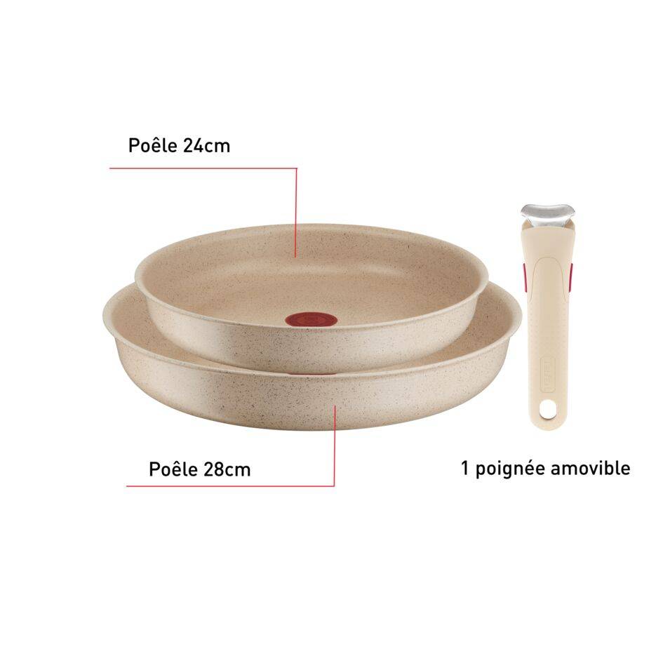 Ingenio Delight, Antiadhésif, Poêles 24/28 cm, Induction