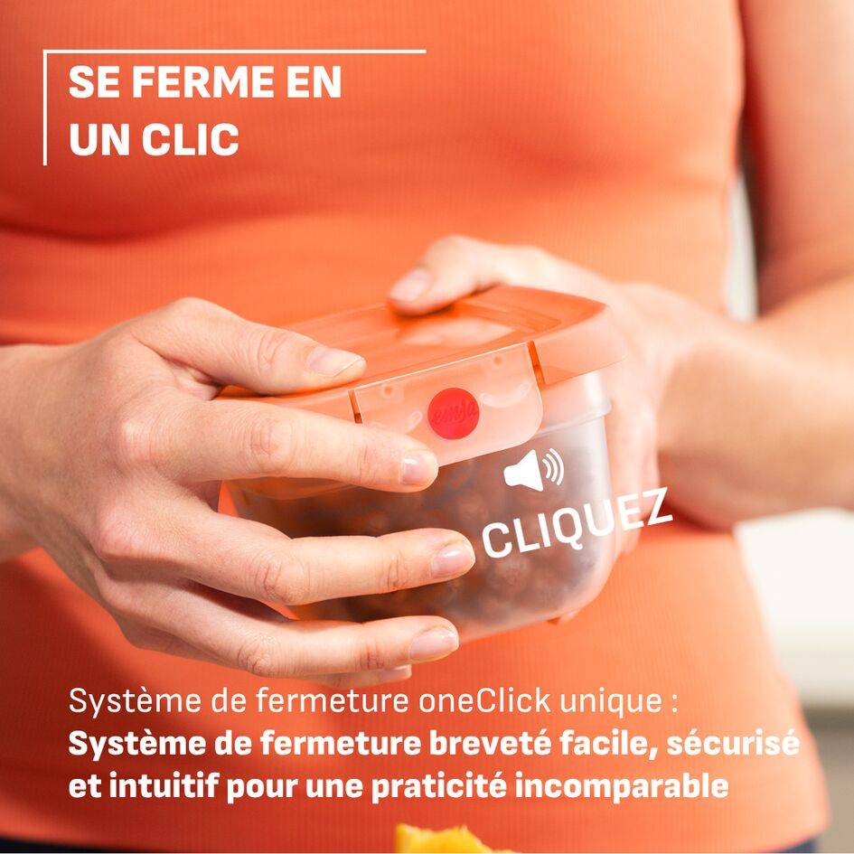 ONECLICK, Boîte de conservation, 1,2L, Orange