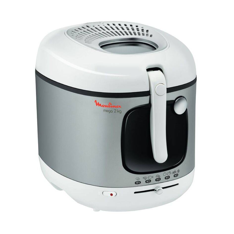 Méga XXL, Friteuse électrique, Grande capacité 2Kg, cuve amovible, Thermostat règlable