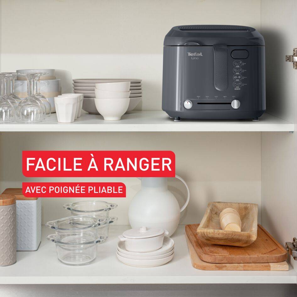 Friteuse Uno, capacité de 1&nbsp;kg, 4&nbsp;personnes, compact