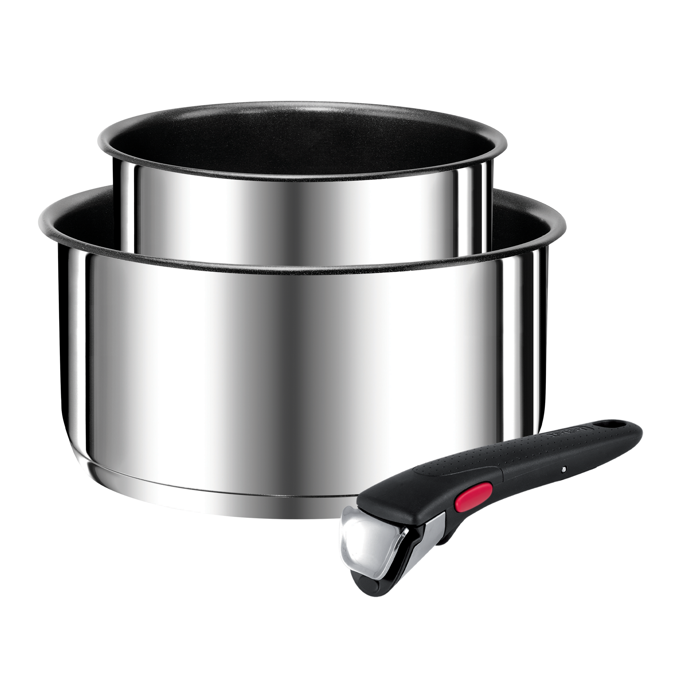 Ingenio preference batterie de cuisine : casseroles 16/20cm (1,5/3l) antiadhésives + poignée amovible induction
