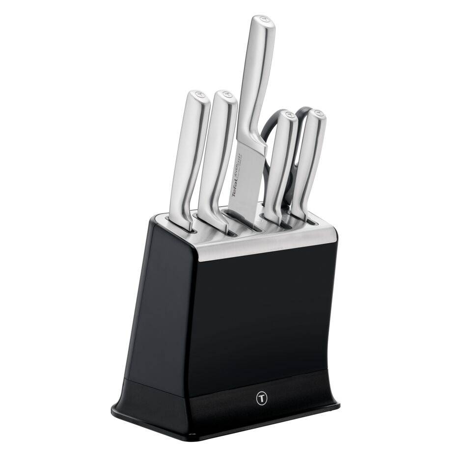 EverSharp, Set de couteaux 6&nbsp;pièces en acier inoxydable et bloc avec affûteur