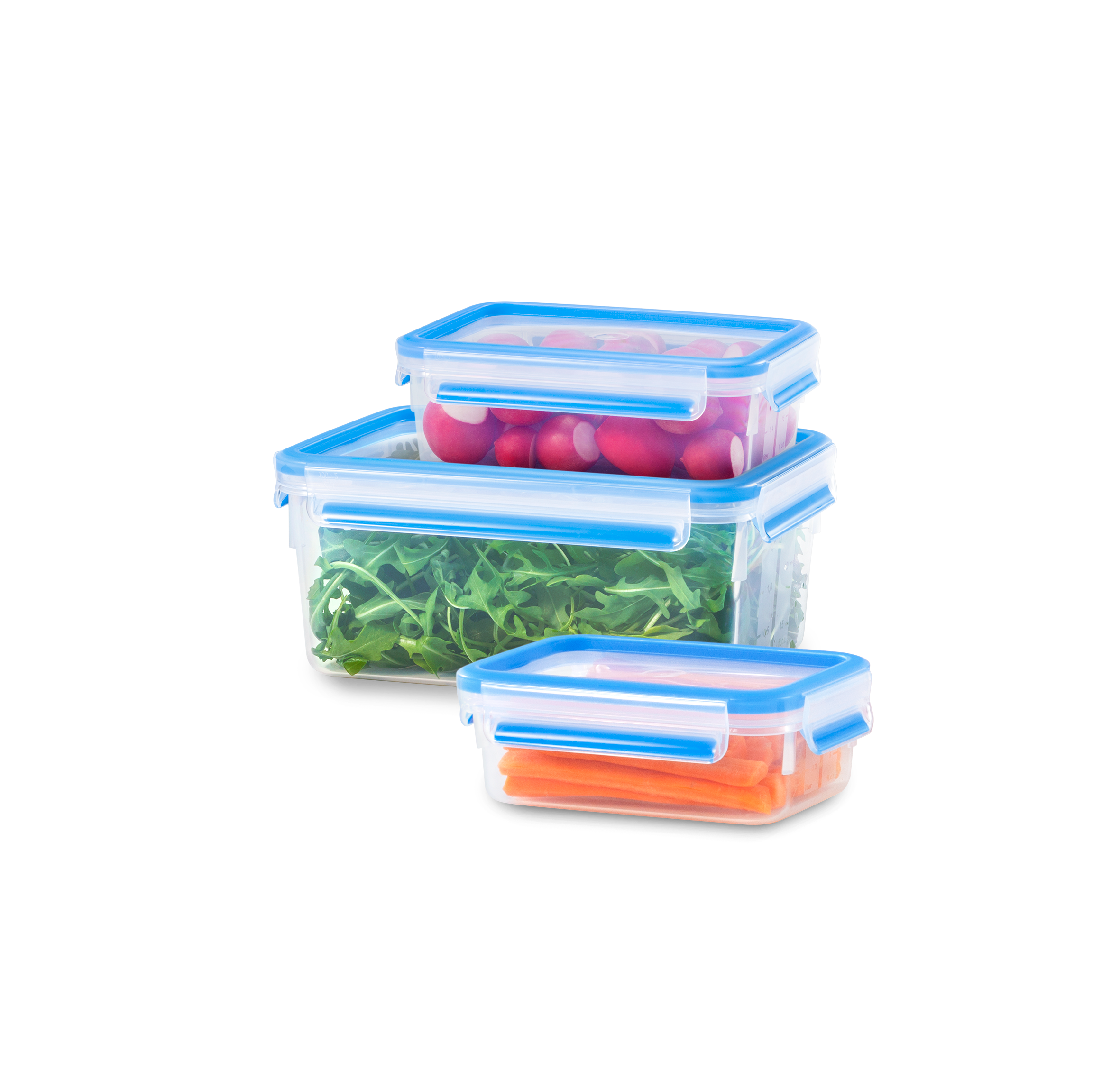 MASTERSEAL FRESH Lot de 3 boîtes rectangulaires de conservation alimentaire